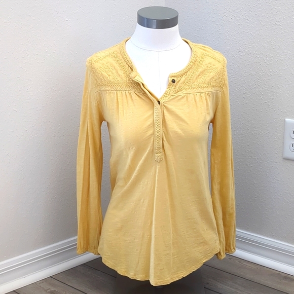 Lucky Brand Tops - EUC Lucky Brand Shirt with Embroidery